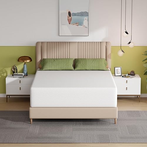 Miniatura 35 de PayLessHere Colchón Queen de 12 pulgadas Colchón de espuma viscoelástica de gel firme medio Blanco con funda con cremallera lavable