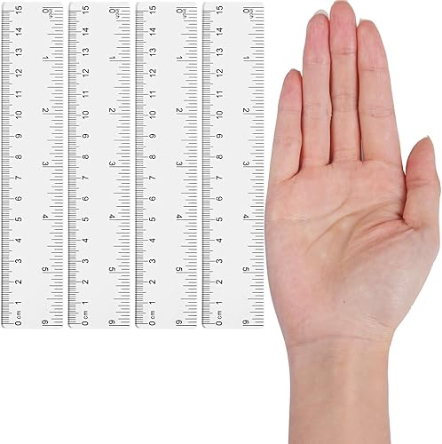 Miniatura 10 de Paquete de 12 reglas transparentes de color a granel de 12 pulgadas, reglas de plástico transparente para niños con centímetros y pulgadas,