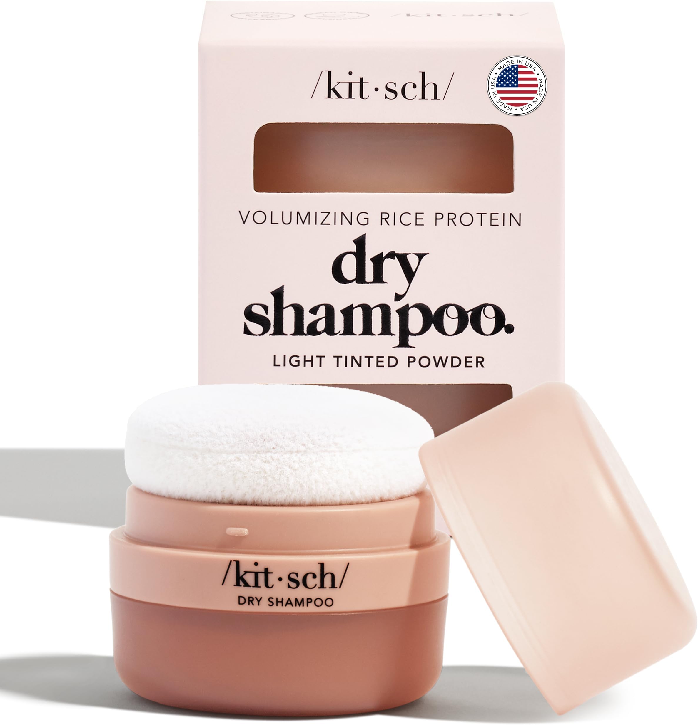 Dry Shampoo Powder with Rice Protein for Women & Men - Volumizing, Unscented, No White Cast, Non Toxic, Organic, Paraben & Benzene Free, Non Aerosol for Oily & Light Hair, Travel Size - 8g