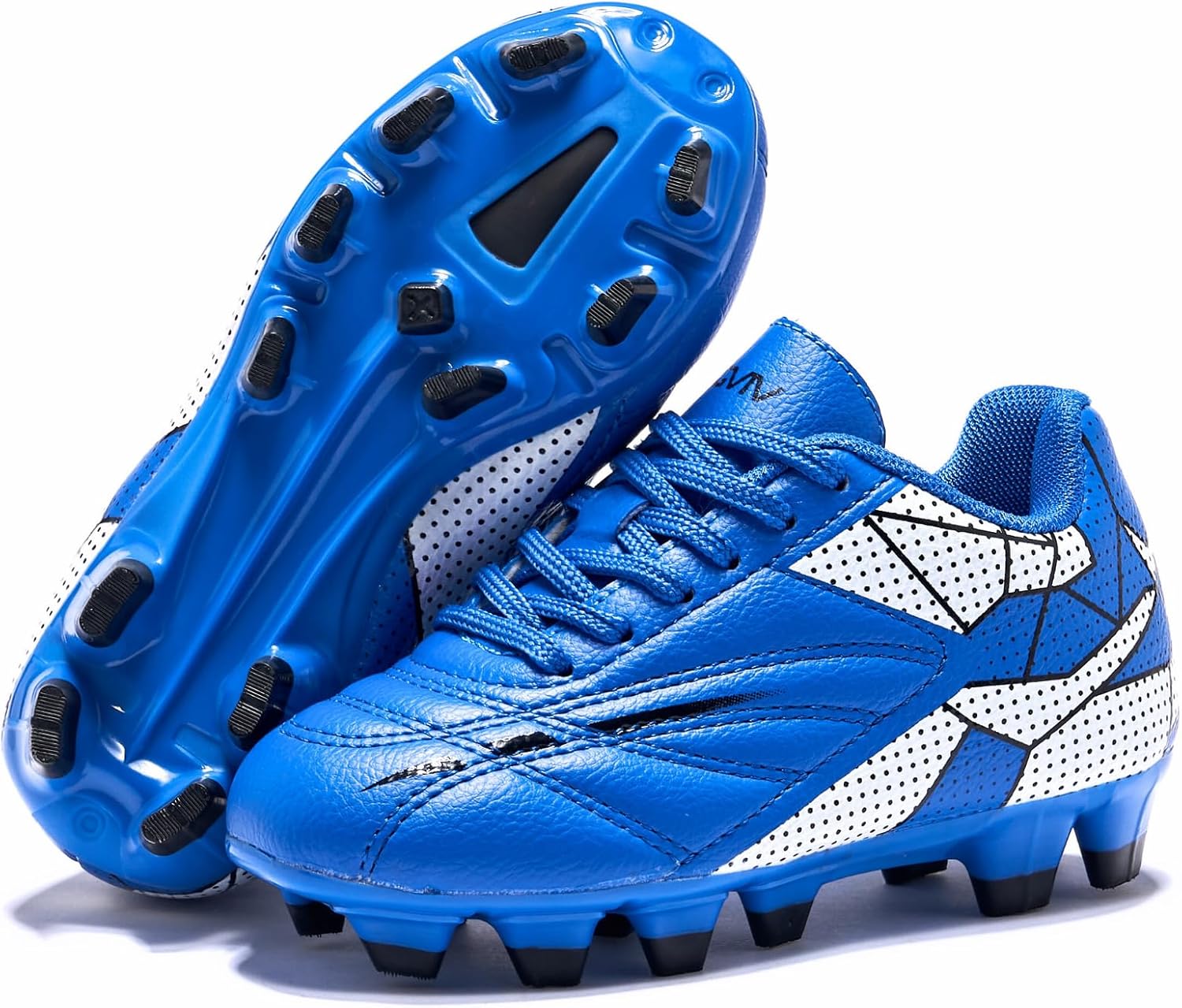 Soccer Cleats for Toddler and Little Kids, FG Lace Up Soccer Shoes, Firm Ground Outsoles for Artificial Turf, 3 Colors