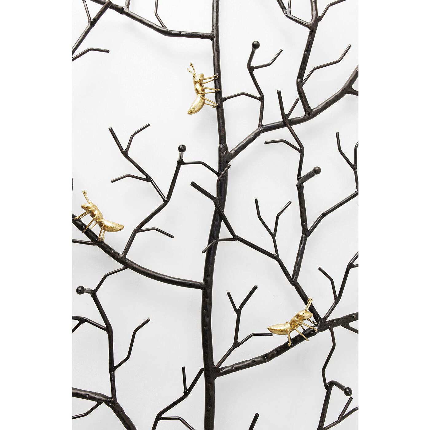 Kare Design Porte Manteau Murale Ants On A Tree, Noir/Or, Acier, Animal Fourmis, Patères, Crochets, Vestiaire Entrée, Deco Intérieur, Décoration Chambre, Couloir, 160x69x8 cm (H/L/P)