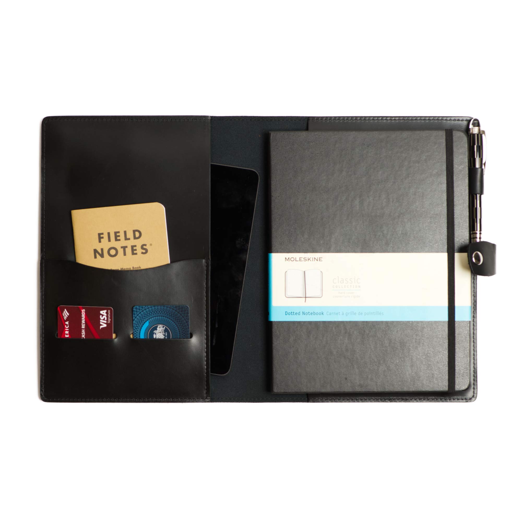 Coal Creek Leather Cover for Moleskine X-Large Notebook/Handmade in The US/Horween Chromexcel Full Grain