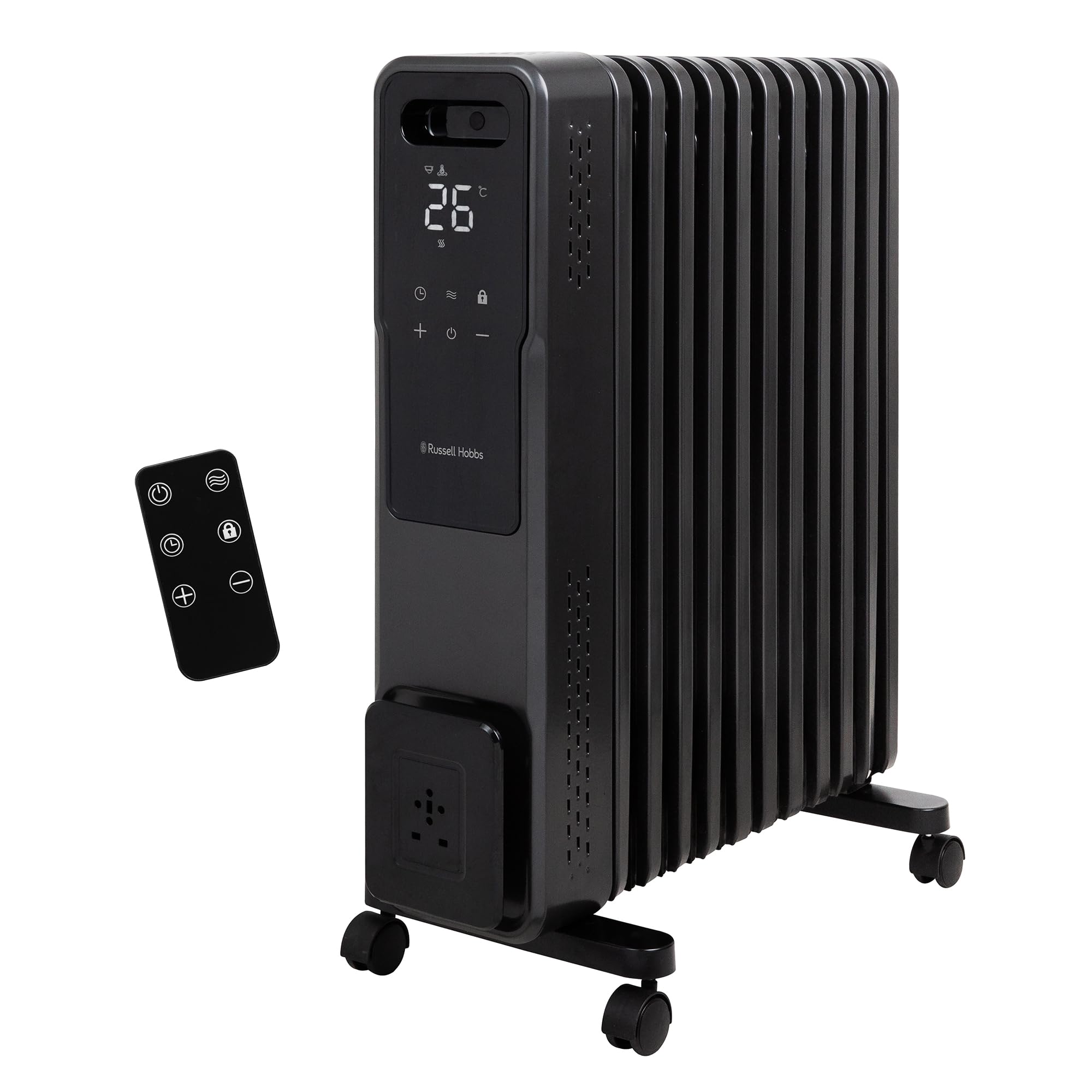 Russell Hobbs Russell Hobbs 11 Fin Oil Filled Radiator 2500W, Portable Electric Heater with 4 Heat Modes, Touch Control, LED Display & Remote