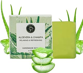 Jabón en barra natural hecho a mano Aloe-Vera...