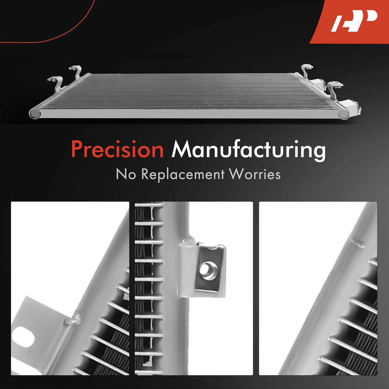 A-Premium Air Conditioning A/C Condenser Compatible with Chrysler PT Cruiser 2003-2009 L4 2.4L Turbocharged