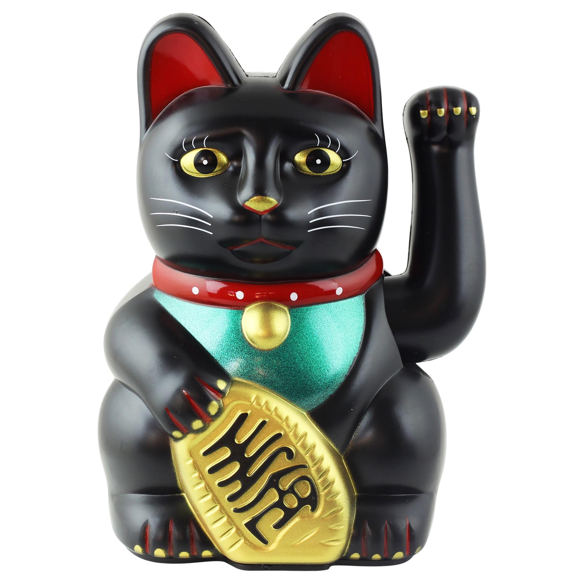 Maneki Neko Porzellan-Perlen 30 Stück – Glückskatzen In Rot, Gelb, Schwarz, Je 15x13 Mm