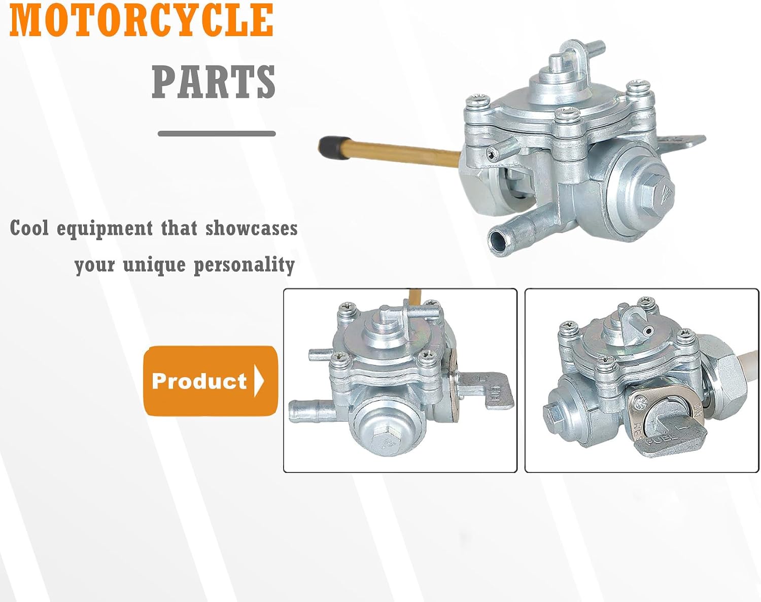 Fuel Switch Vacuum Type Petcock Valve Replacement for Honda Ascot Nighthawk Silver Wing Rebel Shadow Transalp 600 450 650 550 500 16950-MM2-013, N-F7-6676-S