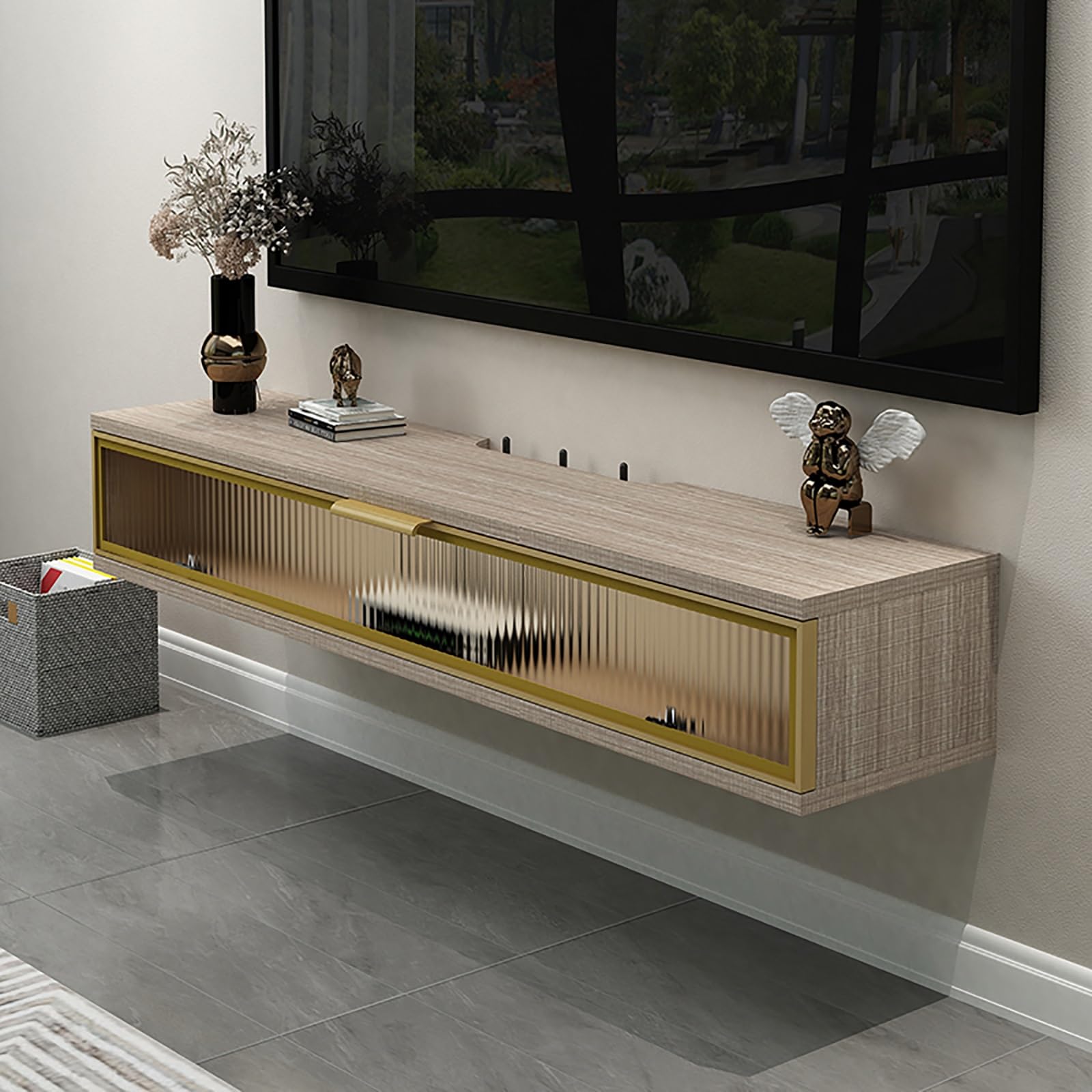 Console multimédia de divertissement murale pour décodeur