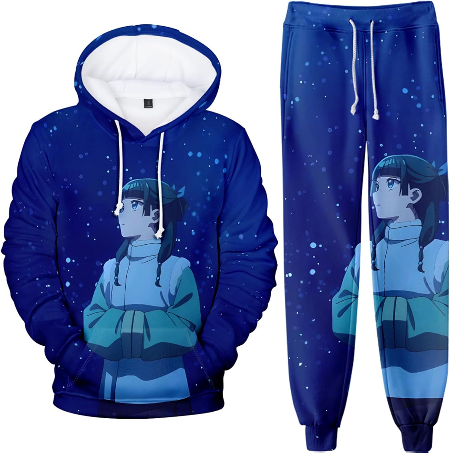 ISaikoy Anime The Apothecary Diaries Hoodie and Pants Set Maomao Sweatshirt Sweater Sweatpants Trousers