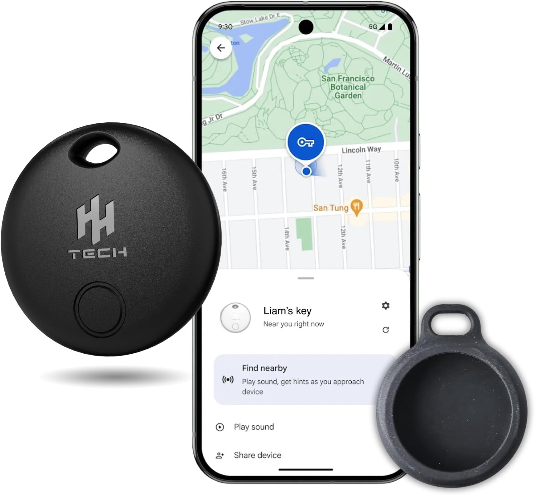 Bluetooth Smart Tag (1 Tag +1 Protector) For Android Devices Compatible with Google Find Hub, Smart Tracker, Item Finder, Easily Track Your Wallet, Bag, Suitcase, and More (Android ONLY)