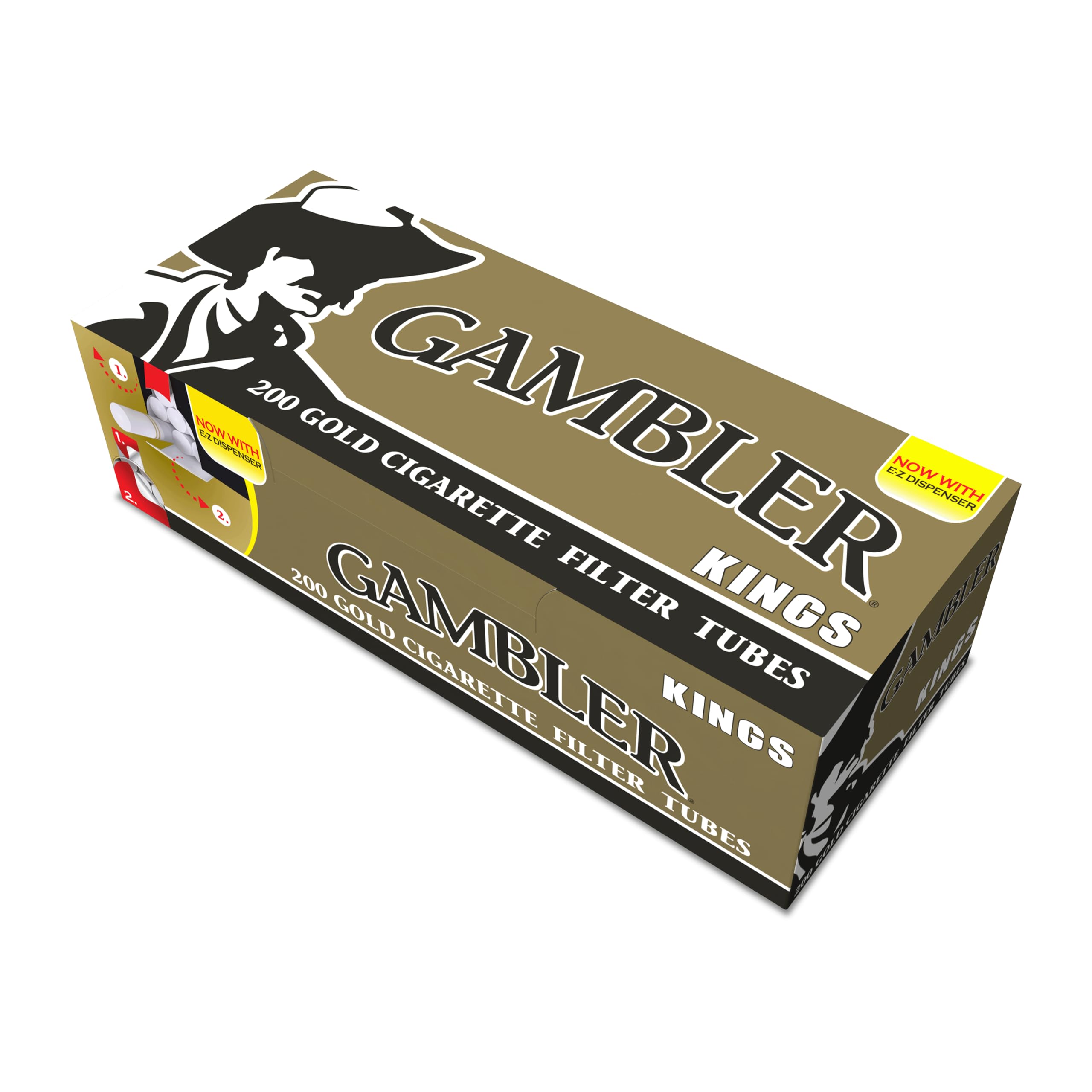 gambler cigarette tubes price 100's 200 ct., 5 pk 100mm filter tubes200 per boxTube Cut Gambler Green Menthol King Size