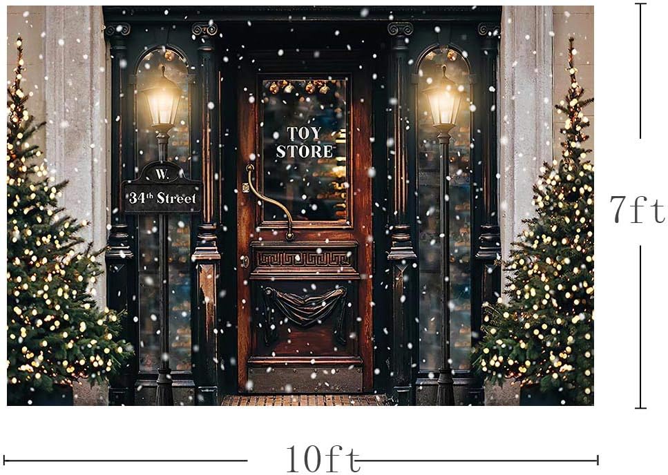 Exсluѕіvе Dіѕсоunt 🔥 MEHOFOND 10x7ft Retro Christmas Toy Story Street Photography Background Winter Snowflake Xmas Tree Child Portrait Backdrops Vintage Lamp Christmas Holiday Party Photo Banner Props