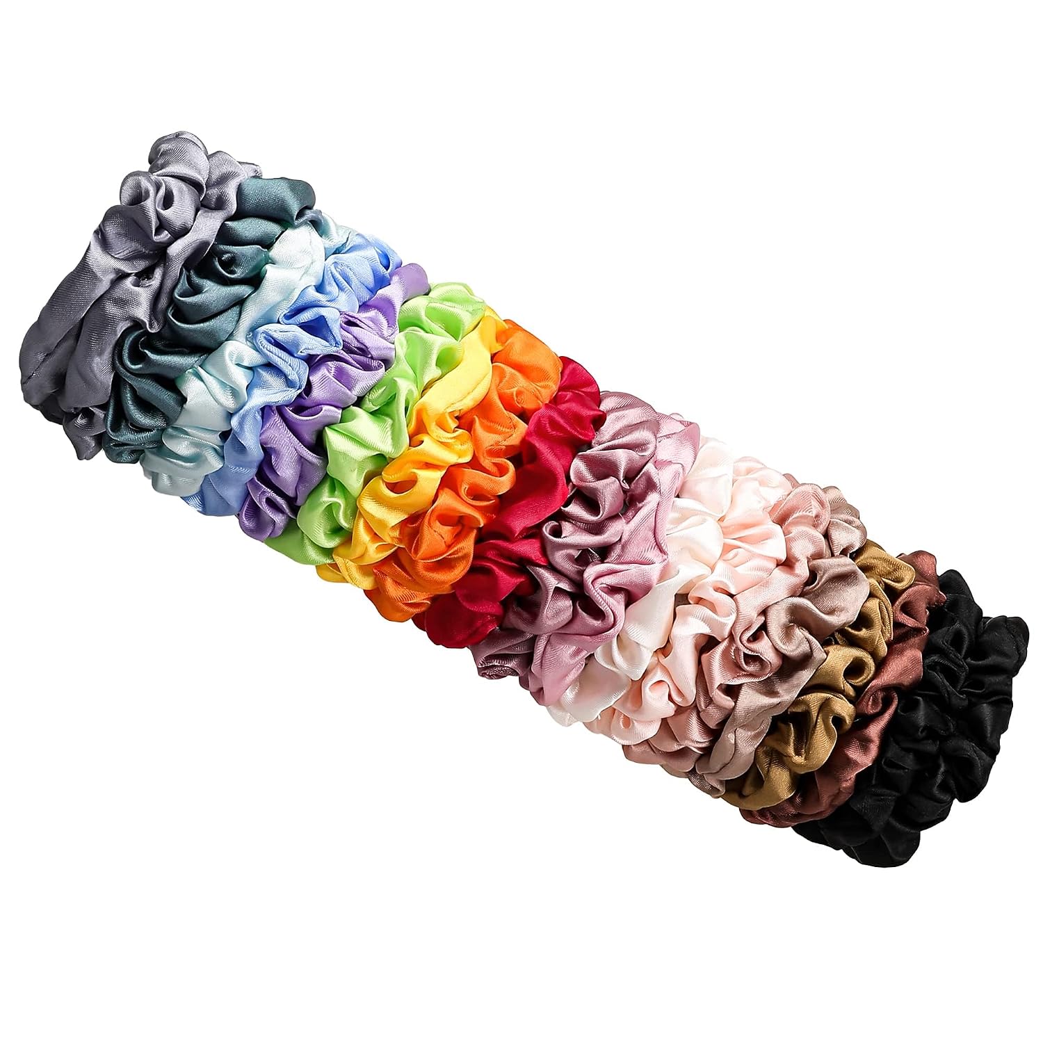 Satin Silk Hair Ties - Small Scrunchies for Thick Curly Hair