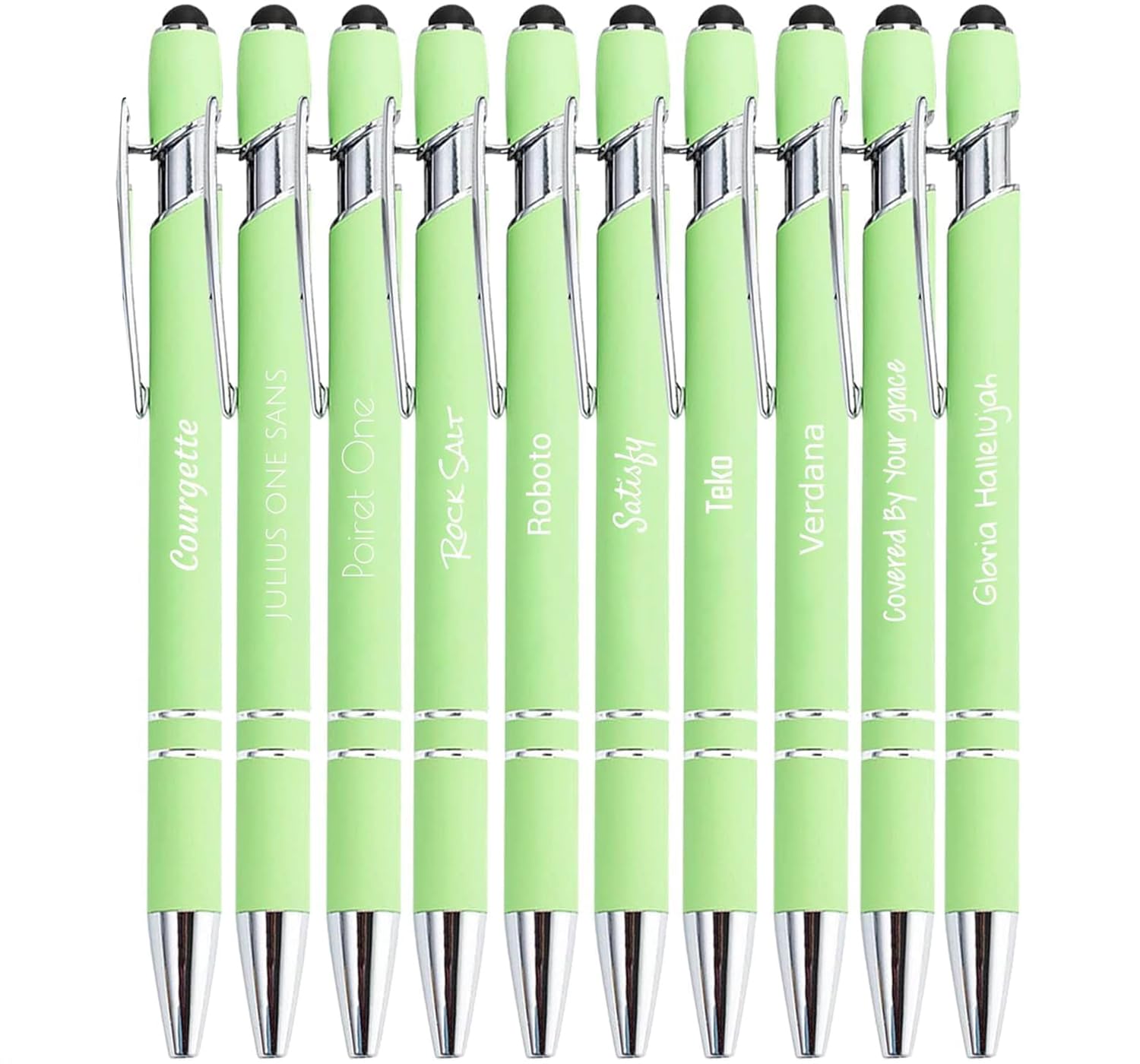 Jolis Papiers Pack de 10 Bolígrafos 2 en 1 con grabado personalizado – Texto o logo para empresas, bodas, cumpleaños y …