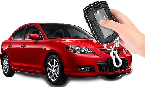 Funda para llaves de automóvil, bolsa de llavero de cuero auténtico, funda para llavero de automóvil, funda protectora para llaves de automóvil,