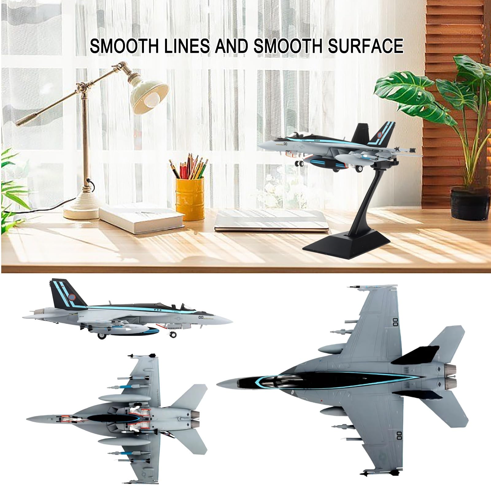 1/144 Scala F/A-18E Super Hornet Modello pressofuso lega aeromobile Livrea collezione Militare Jet combattimento Appassionati aviazione Collezionisti Perfetto arredamento scrivania for ufficio