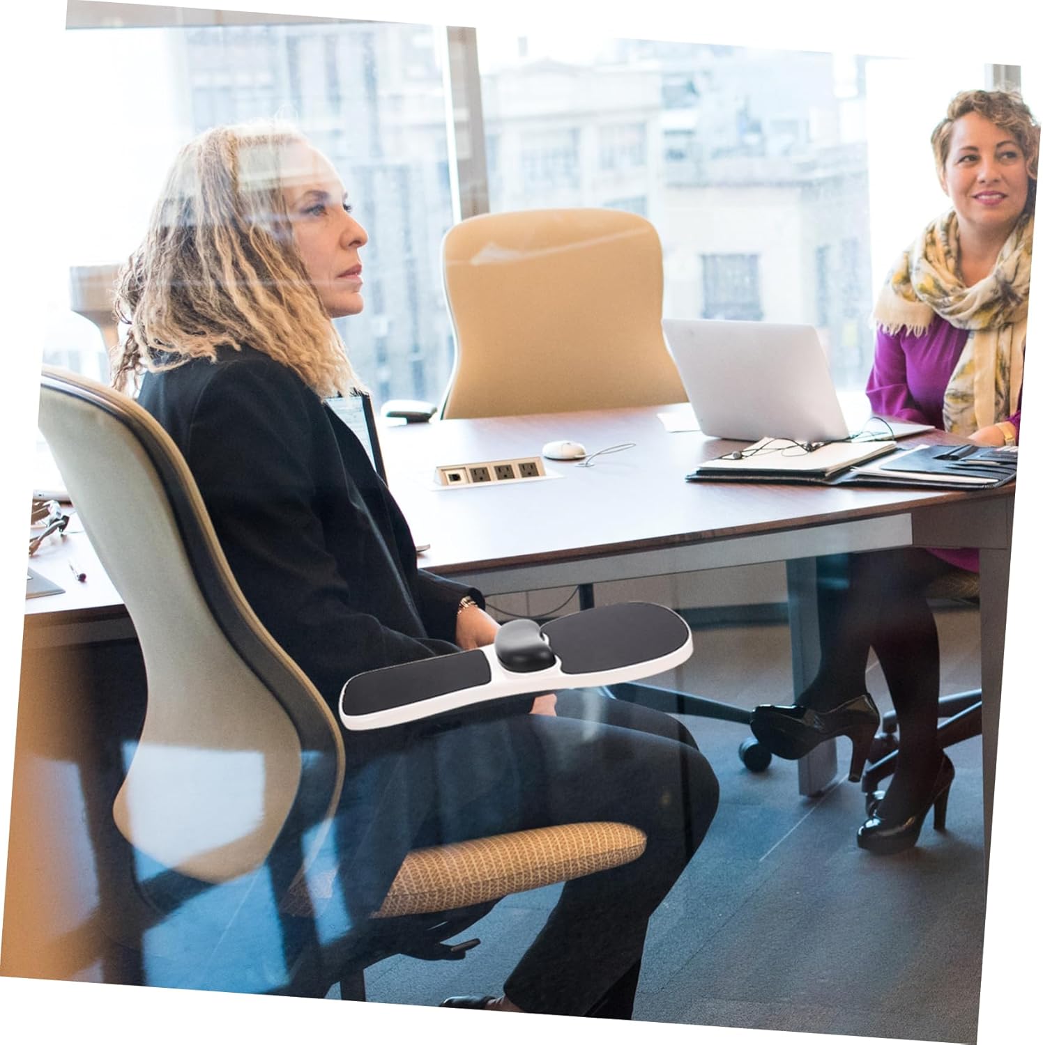 Ergonomic Memory Foam Elbow Support Board Convenient Hand Bracket for Computer Desks Comfortable Arm Rest for Gaming and Office Use Black