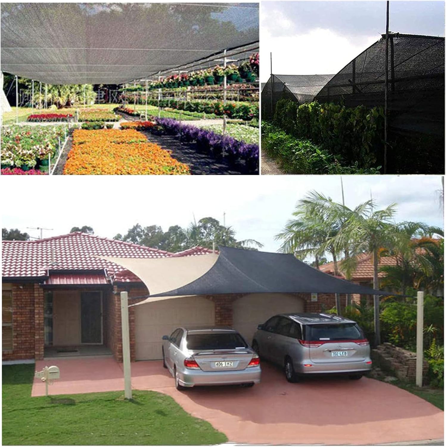 Shade Netting,Shade Cloth,Anti-uv Shade Tarpaulin,Shade Curtain with Grommet,Anti-Aging,Garden Windproof Privacy Fence,Pool,Courtyard,Deck,54 Sizes,5x7m/16.4x23ft