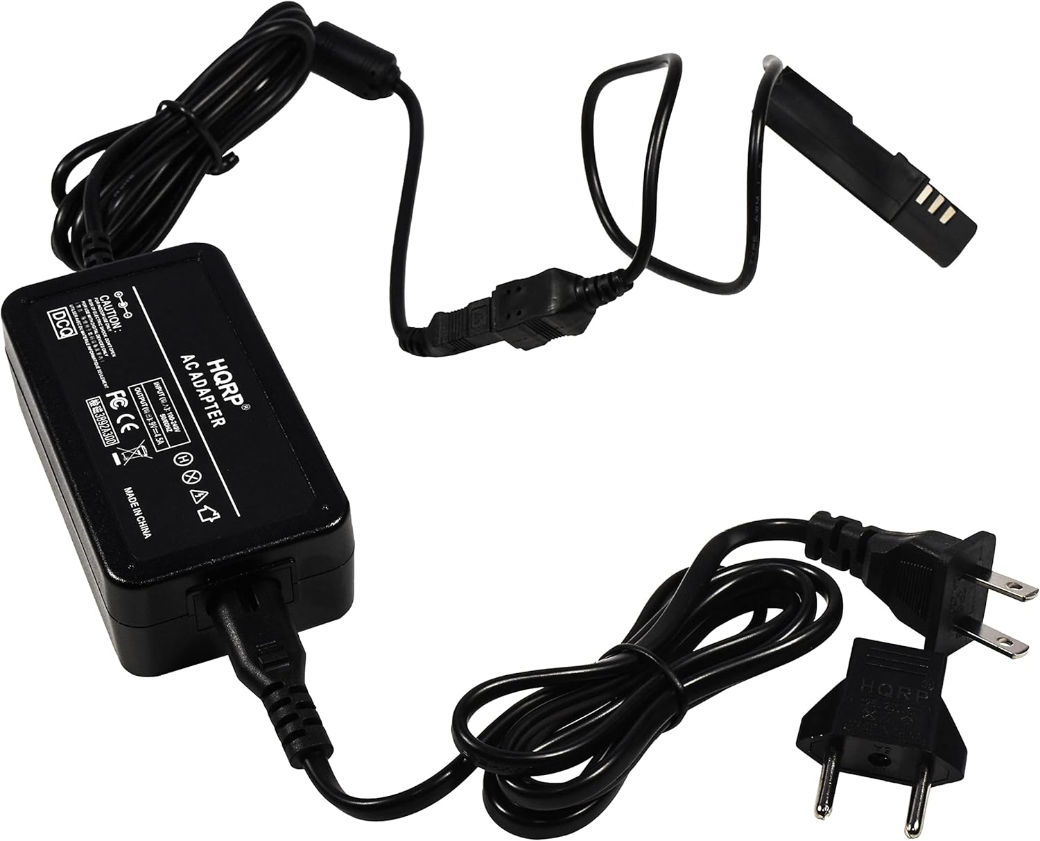 HQRP Kit AC Power Adapter and DC Coupler Compatible with Nikon EH-5A, EP-5 D40 D40x D60 D3000 D5000 Digital Camera Plus Euro Plug Adapter