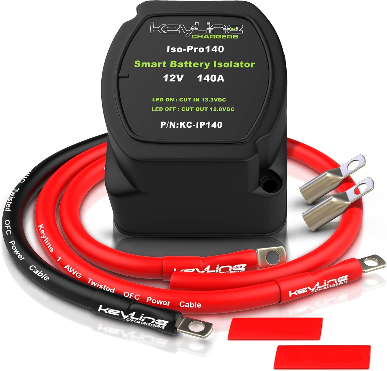 Dual Battery Isolator Kit 12v 140 Amp ATV/UTV Wiring Kit