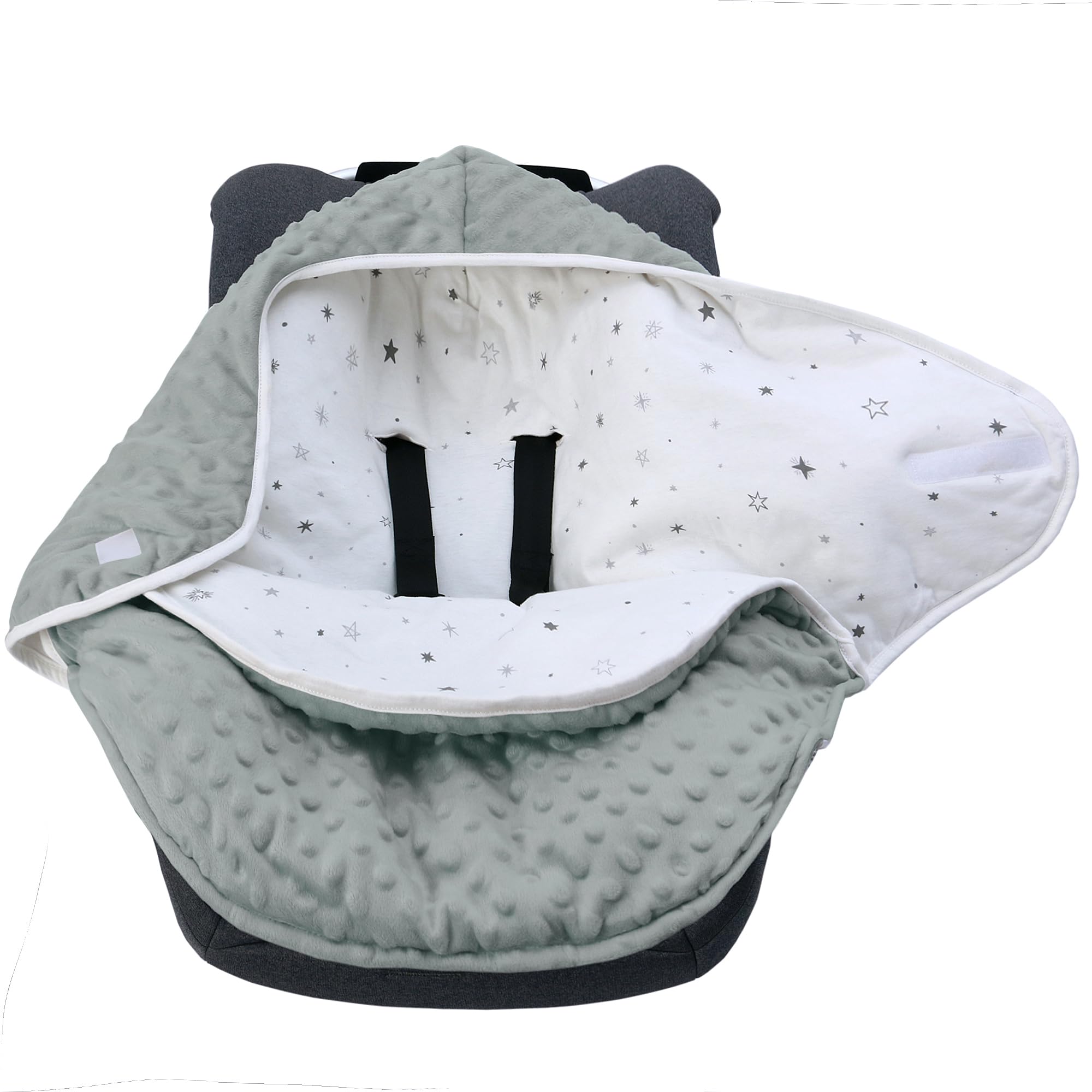 winter baby swaddle blanket wrap for car seat newborn Cotton 0-3 Months 0-12 Months for Boys Girls Universal (Star, 0-12 Months)