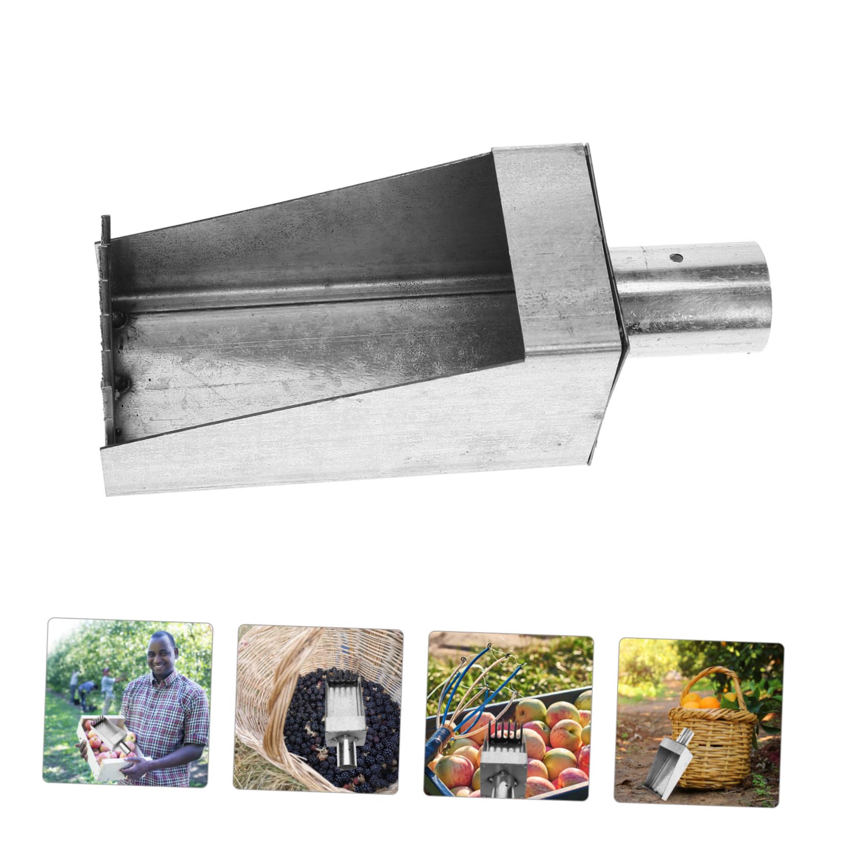 Sosoport 3pezzi Raccoglitrice Di Frutta Professionale Inossidabile Strumento Per Raccolta Di e Facile Da Installare Utile Per Frutteti e Risparmio Di Fatica Durante La Raccolta