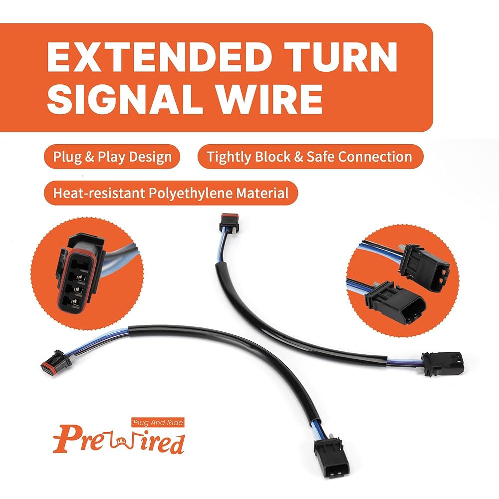 Amazon.co.jp: 配線済み16インチ延長ハンドルバーケーブルキット