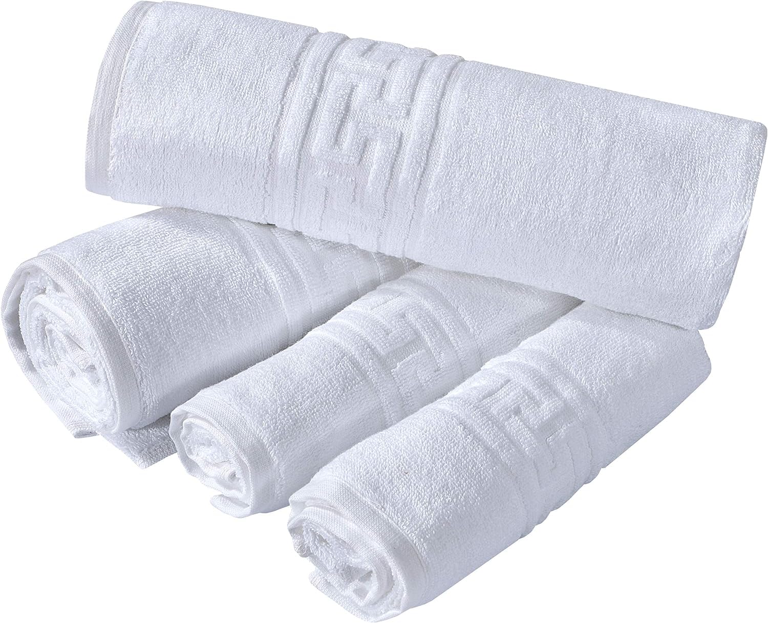 Indus Textiles Teli da bagno grandi x 2-100% cotone egiziano filato ad anello altamente assorbente e morbido, bianco