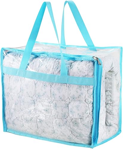 Miniatura 7 de JiaGeMei Bolsas de almacenamiento de vinilo para sábanas, manta fina, almohada de sofá, ropa (morado)