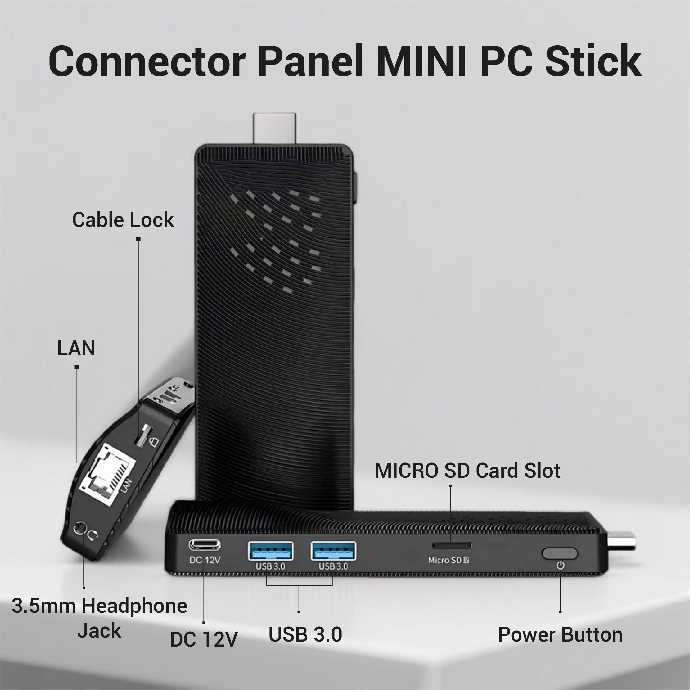 Mini PC Stick, Win 10, Celeron N4200 Computer Stick, 4GB RAM 64GB ROM Micro computadora, Support 4K HDMI 2.4G+5G WiFi/Bluetooth 4.2 für Business, Reisen, Heimbüro