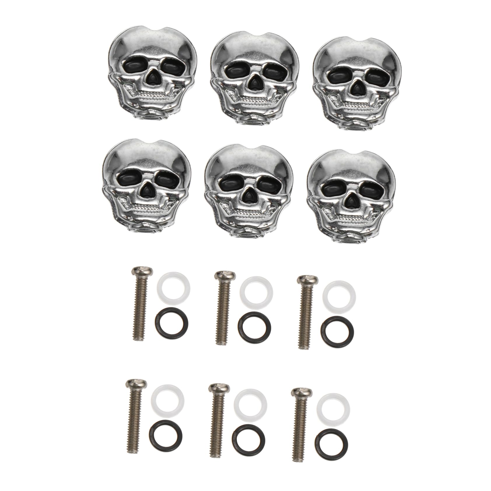 Generic 6Pcs Skull Guitar Tuning Pegs Durable Machine Heads for Electric Guitar Tuners with Smooth Finish Present for Musicians
