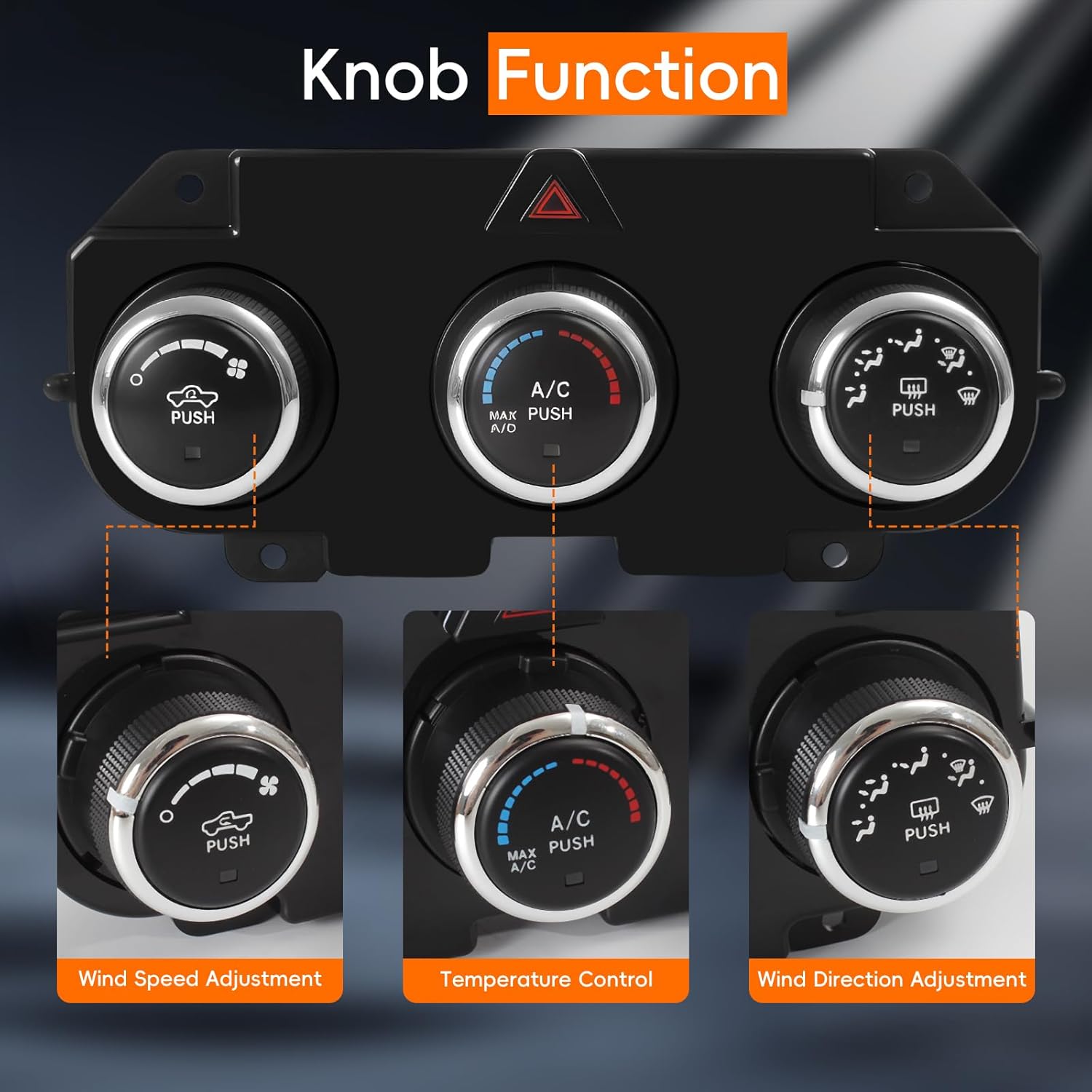 68268189AA Climate Control Module Fit for 2013-2018 RAM 2500 3500 4500 5500 HVAC Heater Control, AC Control Panel Fit for 2013-2014 RAM 1500, Climate Control Replace 68105021AE 68105021AF 68105021AC