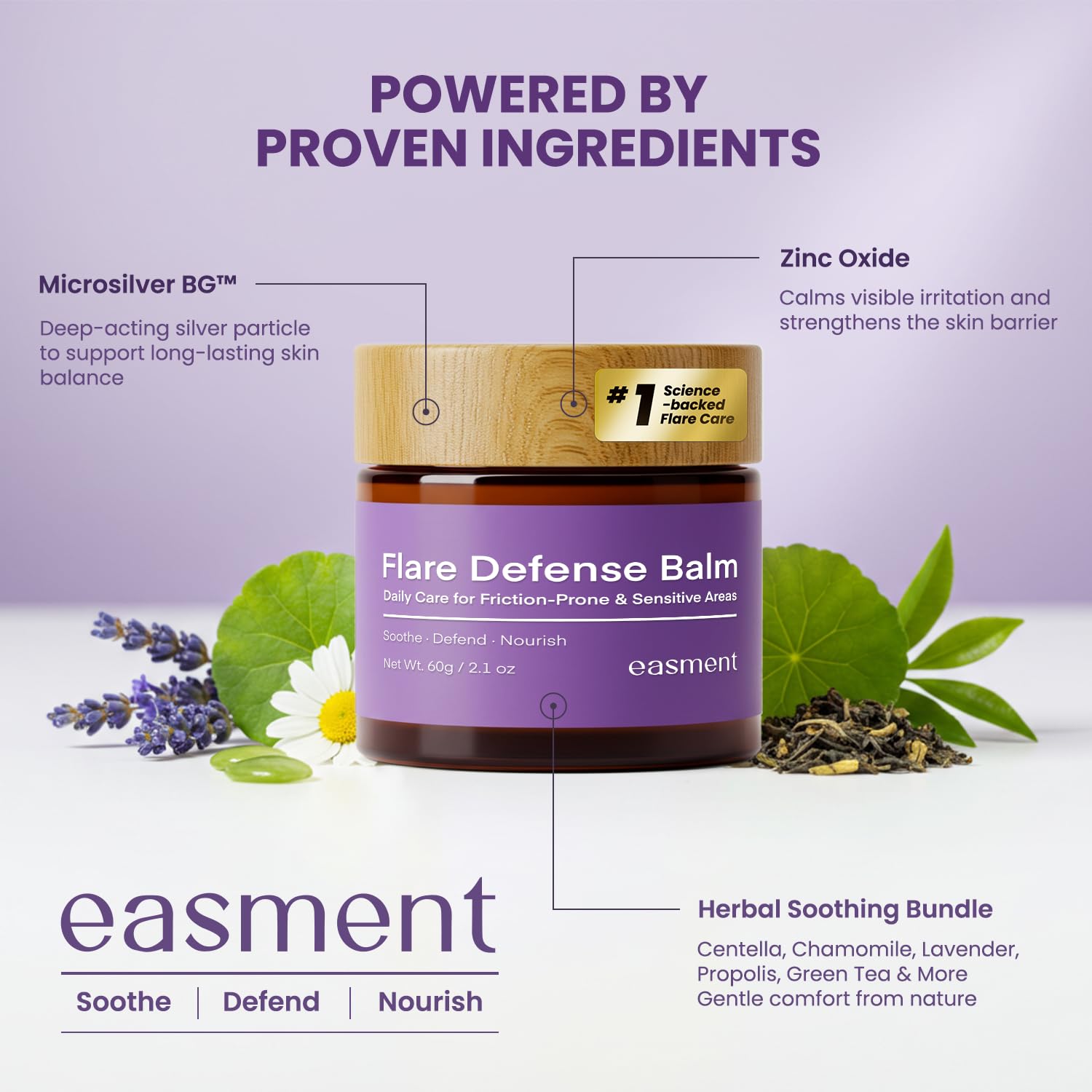 Hidradenitis Suppurativa Flare Defense Balm: 2 OZ Advanced Science-Backed Salve for HS, Boils, Cysts – Microsilver BG™, Zinc Oxide & Botanical Blend – Cooling Comfort, Non-Greasy, Non-Staining - Image 5