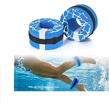 Hikeen Swim Aquatic Cuffs,High-Density EVA Water Aerobics Ring Fitness Pool Exercise Weights Set, Water Ankles Arms Belts with Adjustable Support for Swim Fitness Training,Hydrotherapy