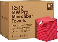 Vista 13 de MW Pro - Paños de limpieza de microfibra a granel al por mayor Morado - Caja: cantidad 384 Tamaño 12 x 12 pulgadas Toallas de microfibra