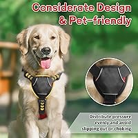 Vista 7 de rabbitgoo Arnés para perro a prueba de escape, arnés acolchado suave para mascotas de cuerpo completo, chaleco reflectante ajustable sin tirones