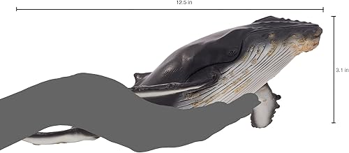 Miniatura 3 de MOJO Gran figura pintada a mano de la réplica internacional realista de la ballena de la joroba