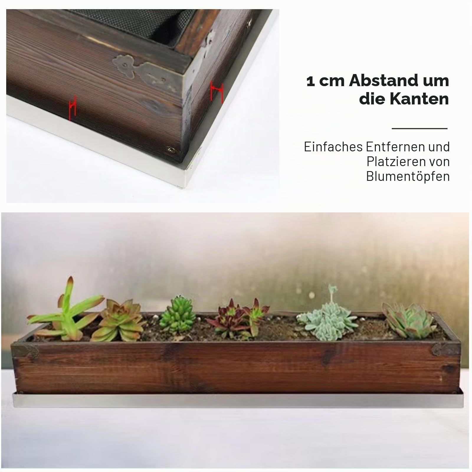 Ölauffangwanne, Edelstahl-Auffangwanne, Hundekäfig Wanne, Auslaufsichere Blumentopf-Wasserauffangwanne, für Waschmaschine, Mini-Kühlschrank, Klimaanlage(Silver,60x20x2cm/24x8x0.8in)