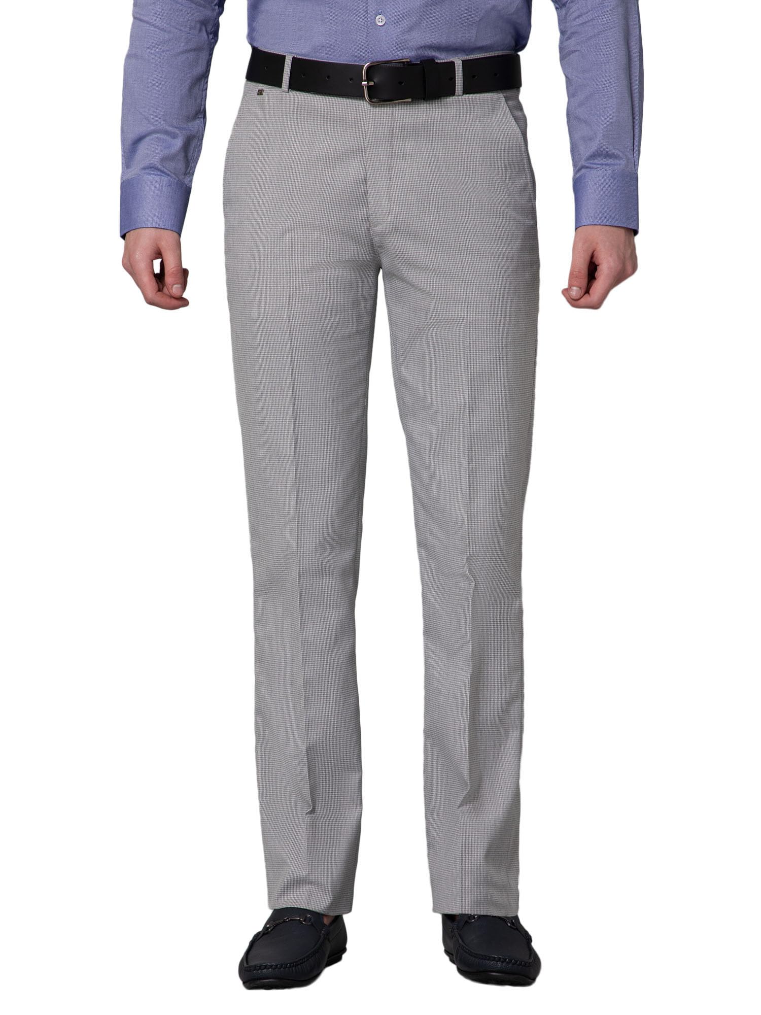 cantabil Men Checkered Non Pleated Regular Fit Mid Rise Formal Trousers for Men | Formal Pants for Men | Formal Wear Regular Fit Trousers for Men (P_MTRF00147)-picture-53