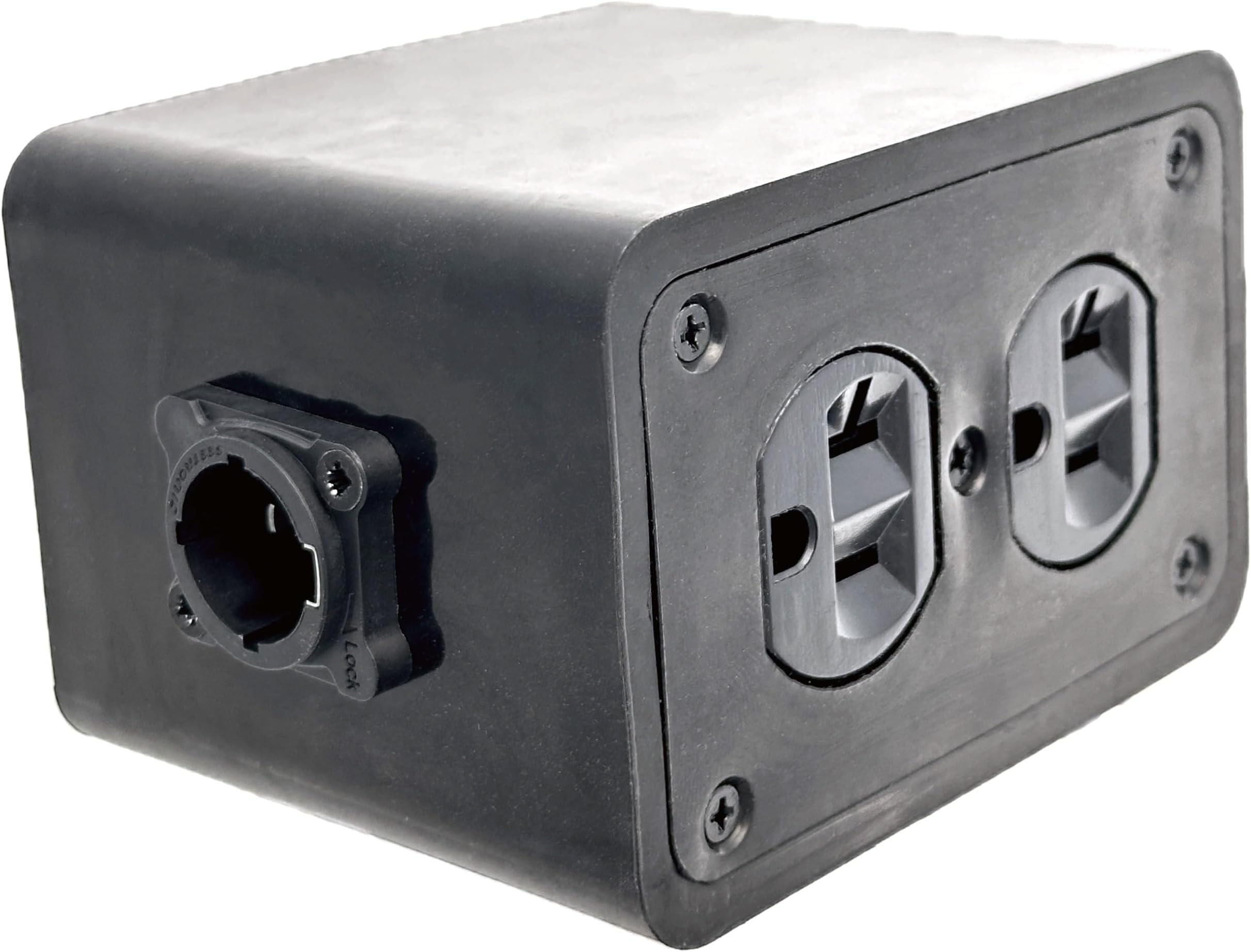 True1 to Quad Edison NEMA 5-20R Breakout Stage Power Box with Passthrough