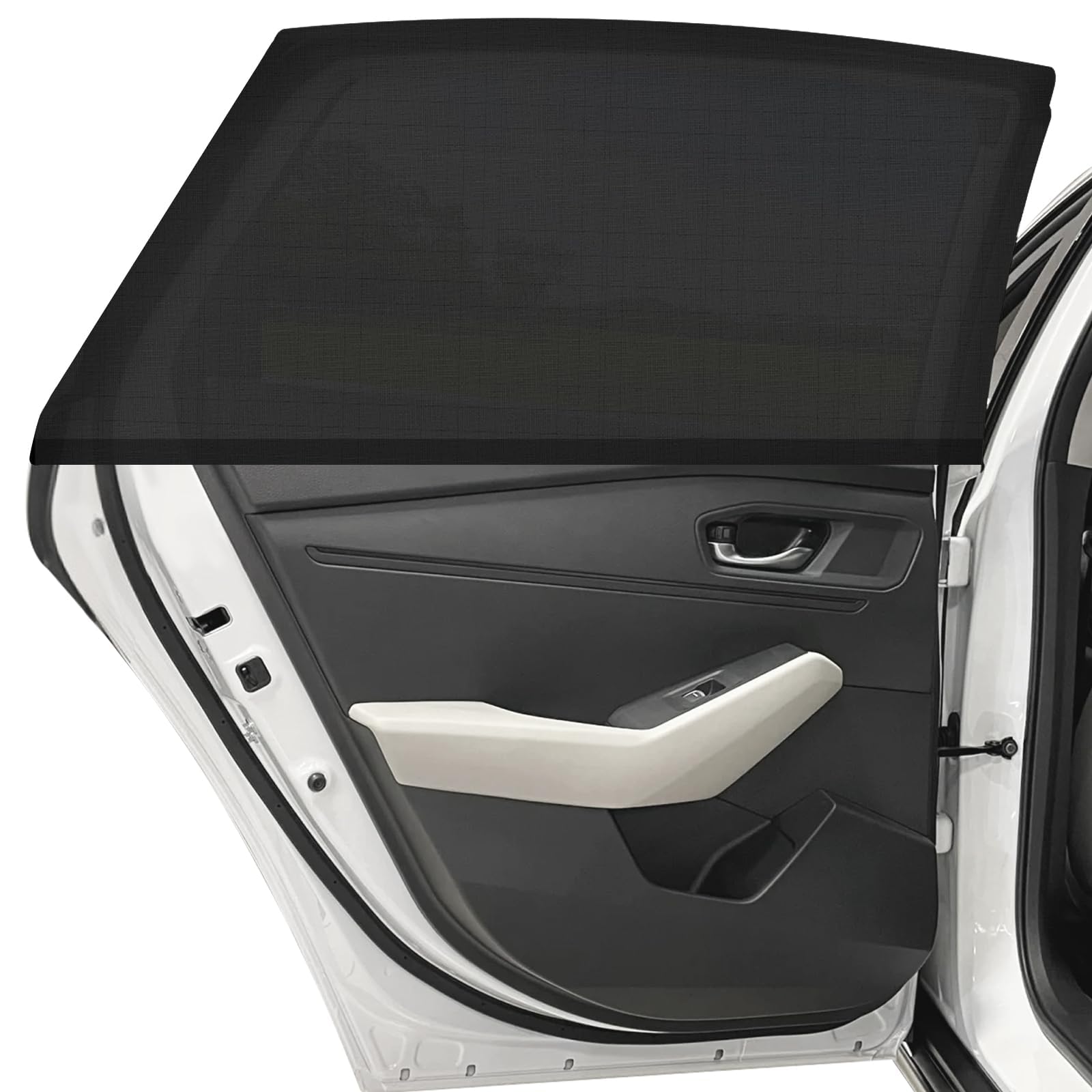 SKNFFF 2 Stück Sonnenschutz heckscheibe Auto für Hyundai I10 I20 I30 I40 IX20 IX35, Fliegengitter Autofenster dehnbar atmungsaktiv Fenster Schatten All-Round Schutz