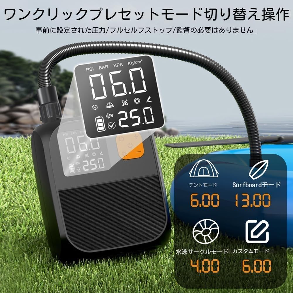 SUP カヤック用 電動ポンプ 電動空気入れ 12V 自動停止 インフレータブルボート エアーポンプ エアープール 高圧充気 エアポンプ :  GLIDER SPORTS - 通販 - Yahoo!ショッピング MsiDtsoy電動エアーポンプ SUP ゴムボート パドルボード用 最大25PSI自動停止 6種ノズル付属 デュアル充電式（シガー