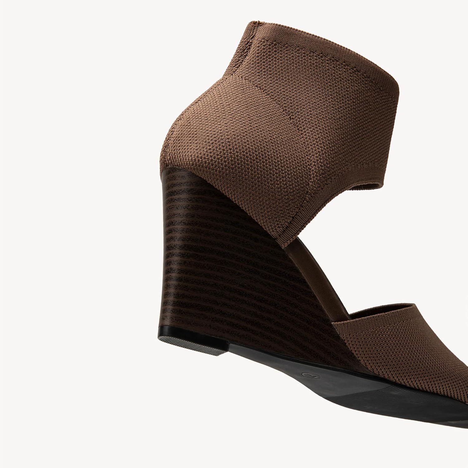 NEWBELLA Women's Peep-Toe Wedge Sandals, Stretchy Knit Slip-On Ankle Booties, Summer Dressy Heels - Image 6