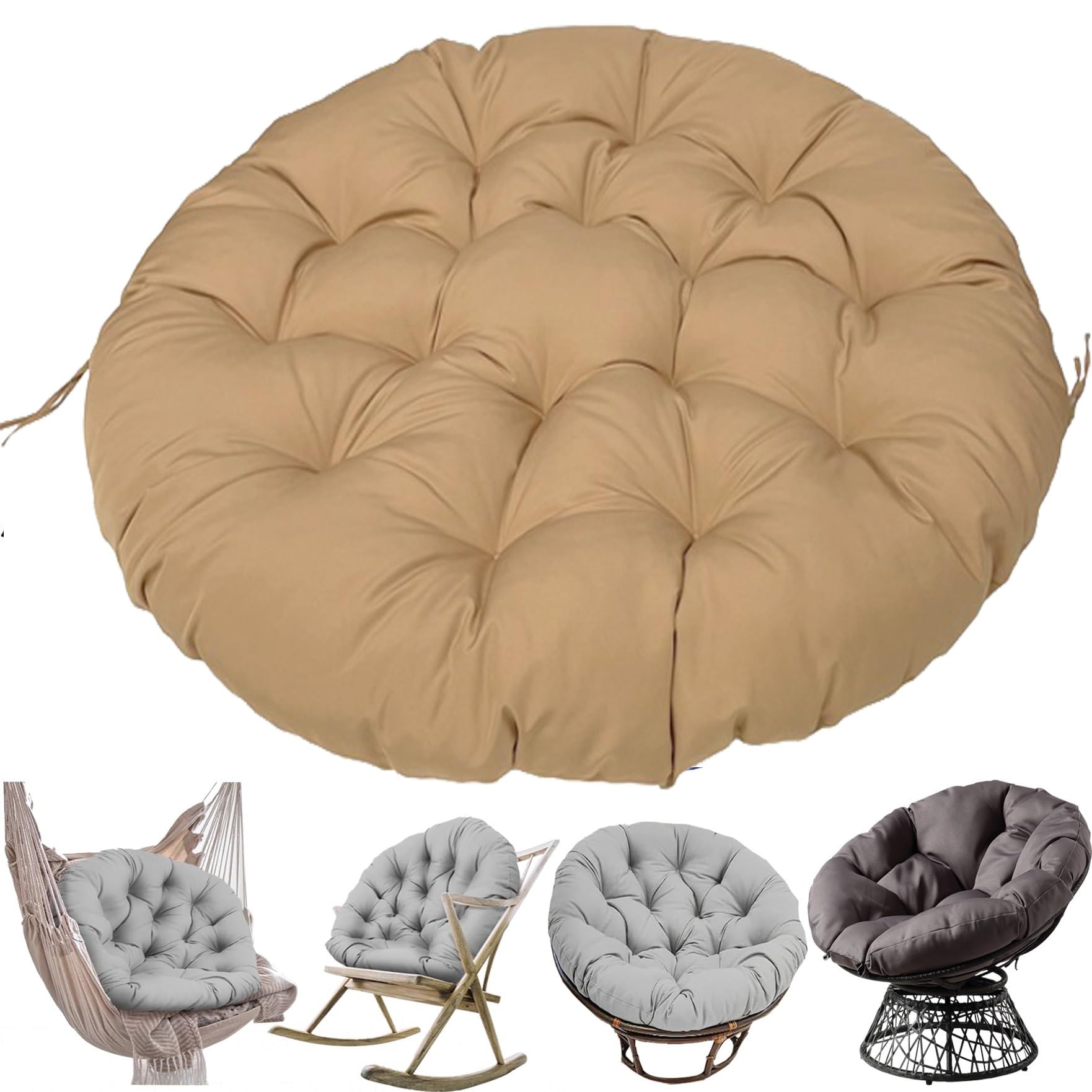 Wodoodporna poduszka zewnętrzna/wewnętrzna do mebli ogrodowych - Rund Polster Sitzauflage 100 cm (39 cali) - idealna do Sessel Patio Balkon i do użytku w salonie