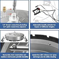 Vista 5 de janz Limpiador de superficies Pro de 24 pulgadas y varita telescópica Pro de 24 pies