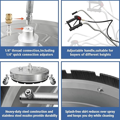 Miniatura 5 de janz Limpiador de superficies Pro de 24 pulgadas y varita telescópica Pro de 24 pies