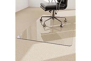 Clear Computer Floor Mat for Carpet - 36" x 46" Corner Desk Chair Mat
