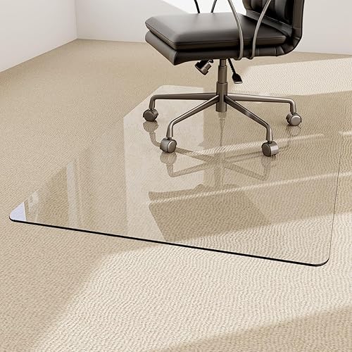 Miniatura 1 de Tapete para silla de 36 x 46 pulgadas, tapete para silla de oficina, tapete de vidrio templado para el hogar, oficina, alfombra, tapete transparente