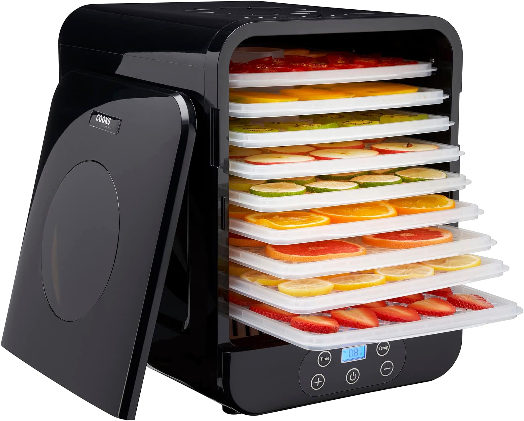 Cooks Professional Food Dehydrator 500W with 9 Trays, Adjustable Temperature Control & Timer | Fruit Meat Jerky Vegetables Healthy Snack Drying Machine for Home Kitchen Countertop | 9 Tier