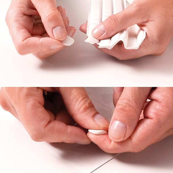 UHU Patafix - Pastilles Adhésives Prédécoupées - Fixation Rapide et Propre - Testées Sous Contrôle Dermatologique - Blanches - 80 Pastilles Adhésives Double Face - 4
